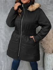 Акція на Куртка зимова жіноча SHEIN GD-00083215 4XL Чорна від Rozetka
