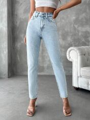 Акція на Джинси Mom's жіночі SHEIN GD-00083586 38 Блакитні від Rozetka