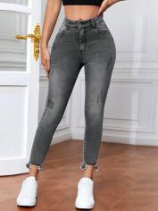 Акція на Джинси Skinny жіночі SHEIN GD-00089262 M-Petite Сірі від Rozetka