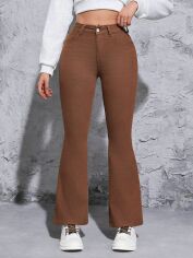 Акція на Джинси Кльош жіночі SHEIN GD-00085448 M-Petite Світло-коричневі від Rozetka