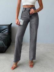 Акція на Джинси жіночі SHEIN GD-00090257 34 Темно-сірі від Rozetka