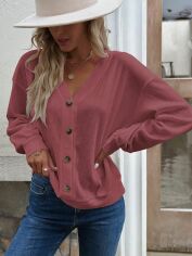 Акція на Кардиган в'язаний жіночий SHEIN GD-00089514 L Рожевий від Rozetka