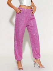 Акція на Штани жіночі SHEIN GD-00081396 L Рожеві від Rozetka