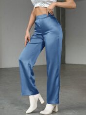 Акція на Штани жіночі SHEIN GD-00084621 L Блакитні від Rozetka