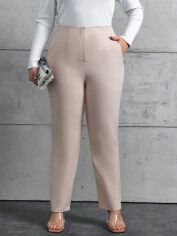 Акція на Штани жіночі SHEIN GD-00086365 1XL Світло-бежеві від Rozetka