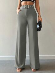 Акція на Штани жіночі SHEIN GD-00085468 40 Сірі від Rozetka