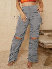 Акція на Штани жіночі SHEIN GD-00085891 S Сірі від Rozetka
