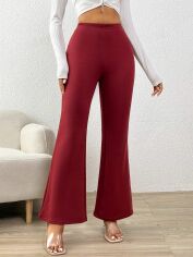 Акція на Штани жіночі SHEIN GD-00087188 XS-Petite Бордові від Rozetka