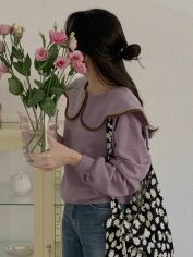 Акція на Блузка жіноча SHEIN GD-00087411 L Рожева з коричневим від Rozetka