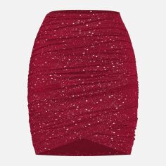 Акція на Спідниця міні осіння жіноча SHEIN GD-00086443 M Червона від Rozetka