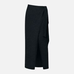 Акція на Спідниця міді осіння пряма жіноча SHEIN GD-00090629 S Чорна від Rozetka