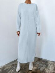 Акція на Сукня довга зимова жіноча SHEIN GD-00089012 One Size Світло-блакитне від Rozetka