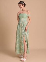 Акція на Сукня вечірня довга літня жіноча SHEIN GD-00090153 M Світло-зелена від Rozetka