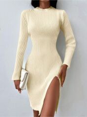 Акція на Сукня коротка зимова жіноча SHEIN GD-00088267 M Молочна від Rozetka