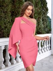 Акція на Сукня вечірня коротка літня жіноча SHEIN GD-00089548 L Рожева від Rozetka