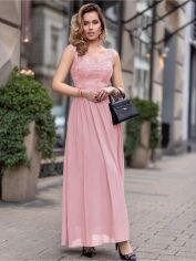 Акція на Сукня вечірня довга літня жіноча SHEIN GD-00086776 S Рожева від Rozetka