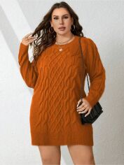 Акція на Сукня коротка зимова жіноча SHEIN GD-00090677 1XL Світло-коричнева від Rozetka