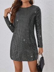Акція на Сукня вечірня коротка осіння жіноча SHEIN GD-00090579 L Чорна від Rozetka
