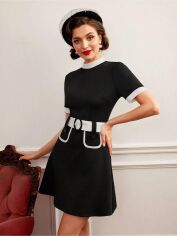 Акція на Сукня коротка літня жіноча SHEIN GD-00090669 S Чорна від Rozetka