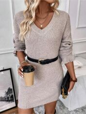 Акція на Сукня коротка зимова жіноча SHEIN GD-00082362 S Бежева від Rozetka