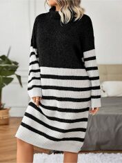 Акція на Сукня міді зимова жіноча SHEIN GD-00087931 3XL Чорна з білим від Rozetka