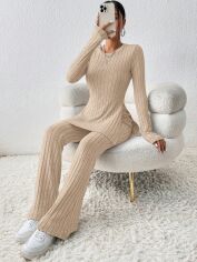 Акція на Костюм жіночий SHEIN GD-00093419 L Бежевий від Rozetka