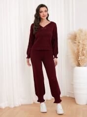 Акція на Костюм утеплений жіночий SHEIN GD-00081939 M Бордовий від Rozetka