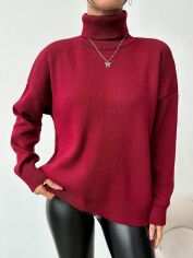 Акція на Светр зимовий теплий жіночий SHEIN GD-00093511 One Size Червоний від Rozetka