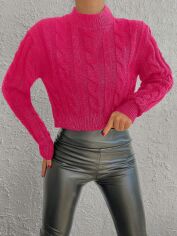 Акція на Светр в'язаний жіночий SHEIN GD-00083895 XL Рожевий від Rozetka