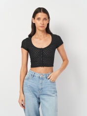 Акція на Топ жіночий H&M 1059092_отве XS Чорна від Rozetka