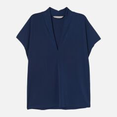 Акція на Блуза жіноча H&M 270770315_navy L Темно-синя від Rozetka