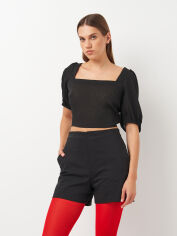 Акція на Блузка жіноча H&M 874599 S Чорна від Rozetka