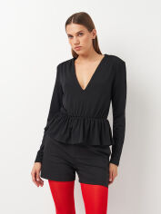 Акція на Блузка жіноча H&M 308163 M Чорна від Rozetka