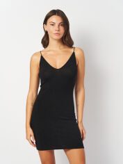 Акція на Плаття коротке літнє жіноче H&M 0902486_блиск 38 Чорне від Rozetka