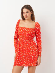 Акція на Плаття коротке літнє жіноче H&M 0938419 S Червоне від Rozetka