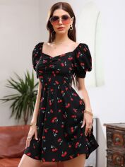 Акція на Плаття коротке літнє жіноче SHEIN GD-00082177 L Чорне від Rozetka
