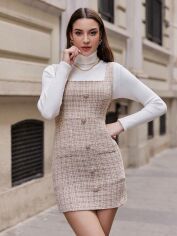 Акція на Сарафан жіночий SHEIN GD-00082128 S Бежевий від Rozetka