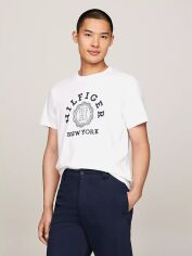 Акція на Футболка бавовняна довга чоловіча Tommy Hilfiger 250444783 2XL Біла від Rozetka