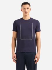Акція на Футболка бавовняна довга чоловіча Armani Exchange 547178395 2XL Синя від Rozetka