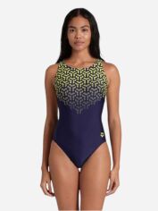 Акція на Купальник суцільний жіночий Arena Kikko V Swimsuit V Back Graphi 006650-760 46 Темно-зелений від Rozetka