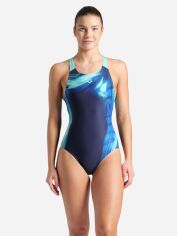 Акція на Суцільний купальник жіночий Arena Dreamhline Swimsuit V Back 008328-780 36 Синій/Бірюзовий від Rozetka