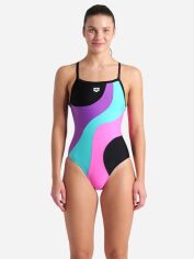 Акція на Суцільний купальник жіночий Arena Multi Slices Swimsuit Lightdro 008094-598 44 Чорний/Бузковий/Бірюзовий/Рожевий від Rozetka