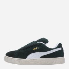Акція на Чоловічі кеди низькі Puma Suede XL Hairy 39724102 38.5 Темно-зелені від Rozetka
