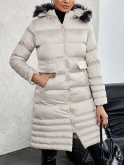 Акція на Куртка зимова жіноча SHEIN GD-00086219 M Сіра від Rozetka