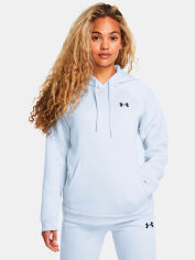 Акція на Худі тепле жіноче Under Armour Ua Armour Fleece Hoodie 1386507-464 S Синє від Rozetka