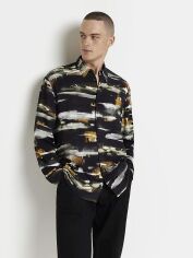 Акція на Сорочка чоловіча River Island XAZ412940LHNK S Чорна від Rozetka
