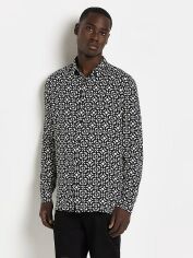 Акція на Сорочка чоловіча River Island XAZ412781TIAY S Чорна від Rozetka