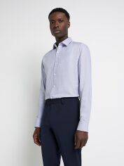 Акція на Сорочка бавовняна чоловіча River Island XAZ412984NPGA M Сіра від Rozetka