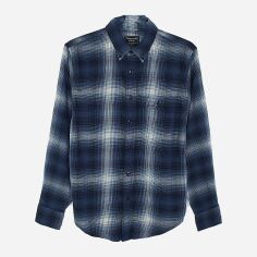 Акція на Сорочка бавовняна чоловіча Abercrombie & Fitch XAZ409001RJCD S Синя з білим від Rozetka