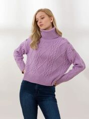 Акція на Светр в'язаний оверсайз жіночий Pierre Cardin G022SZ0TK-000-1520196(lila) XL Бузковий від Rozetka